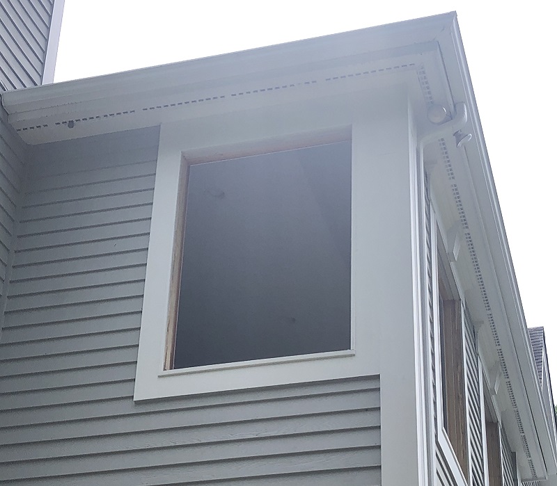 Caulk the surroundings to install new window